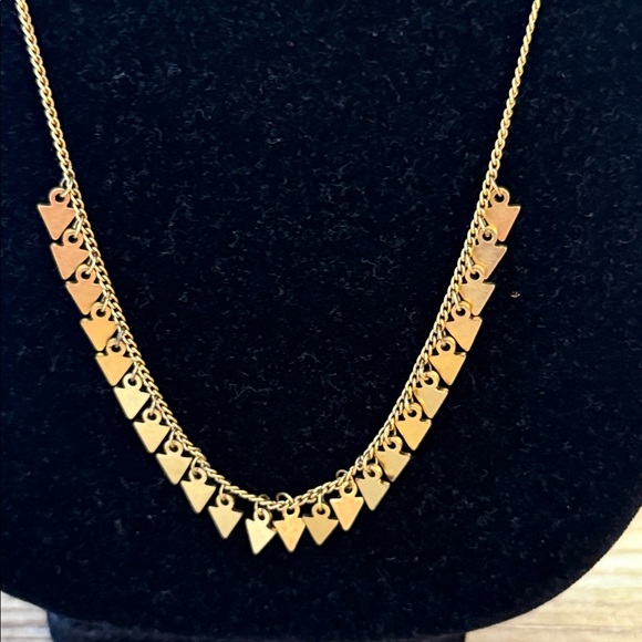 Madewell Gold Tone Beaded Long Statement Necklace - Picture 2 of 3